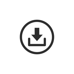 Poster - download icon for creating button. bar and web app icons. download now symbol