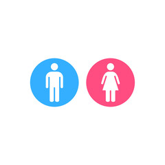 Poster - gender pink and blue icon vector on white background editable. Male and Female gender symbol. Man Woman sign. 