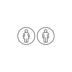 Poster - gender black icon vector on white background editable. Male and Female gender symbol monochrome. Man Woman sign. 