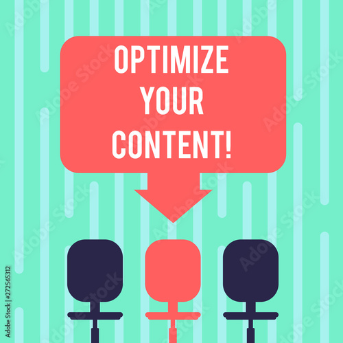 Word Writing Text Optimize Your Content Business Concept