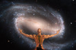 canvas print picture - Creation, man and universe