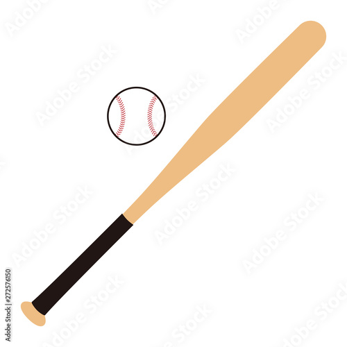 野球のバットとボール Baseball Bat Baseball Ball イラスト Adobe