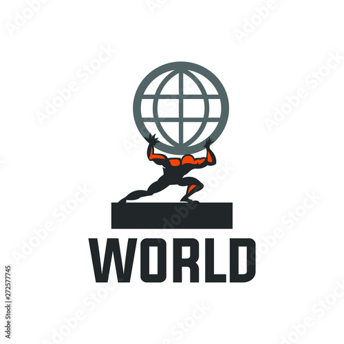 Fotografía atlas, Greek gods with super powers logotype