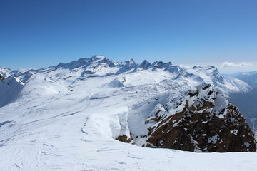 Canvas Print - ski de randonnée dans le Grand Paradis