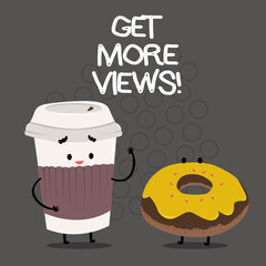 Poster - Word writing text Get More Views. Business concept for Obtain additional followers and likes on your social network