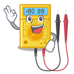 Sticker - Okay digital multimeter isolated with the character