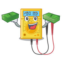 Sticker - With money bag digital multimeter toys in cartoon shape