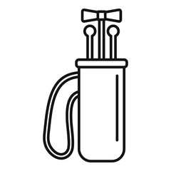 Poster - croquet stick bag icon. outline croquet stick bag vector icon for web design isolated on white backg