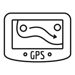 Poster - Gps device icon. Outline gps device vector icon for web design isolated on white background