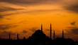 Suleymaniye Mosque under burningİstanbul sky