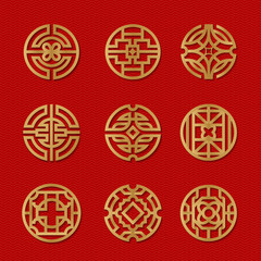 Wall Mural - chinese circle pattern design vector