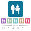 © botond1977 - Male and female sign flat icons on color rounded square backgrounds