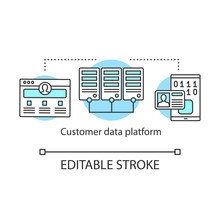 Customer Data Platform Concept Icon