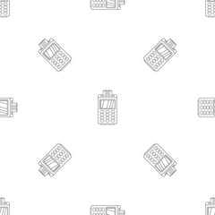 Poster - Terminal cashless payment pattern seamless vector repeat geometric for any web design