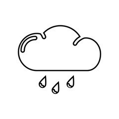 Aufkleber - Drizzle icon. Element of Whether for mobile concept and web apps icon. Outline, thin line icon for website design and development, app development