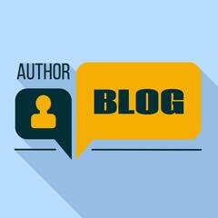 Poster - Author blog logo. Flat illustration of author blog vector logo for web design