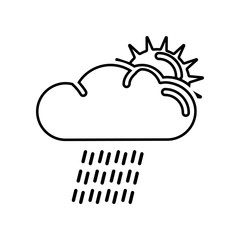 Poster - night downpour icon. element of whether for mobile concept and web apps icon. outline, thin line ico
