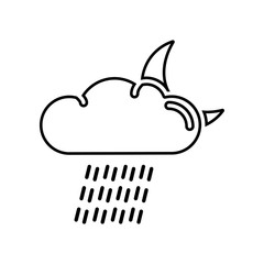 Poster - downpour icon. element of whether for mobile concept and web apps icon. outline, thin line icon for 