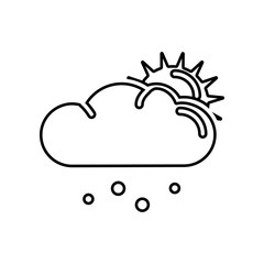 Aufkleber - sunny hail icon. Element of Whether for mobile concept and web apps icon. Outline, thin line icon for website design and development, app development