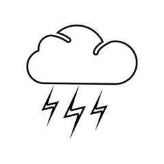 Poster - Cloud, Cloudy icon. Element of Whether for mobile concept and web apps icon. Outline, thin line icon for website design and development, app development
