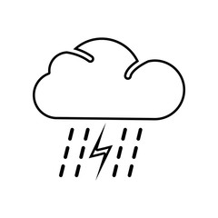 Aufkleber - Thunderstorm icon. Element of Whether for mobile concept and web apps icon. Outline, thin line icon for website design and development, app development