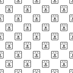 Poster - calendar thirty first december pattern seamless vector repeat geometric for any web design