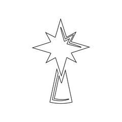 Poster - Christmas star icon. Element of Winter for mobile concept and web apps icon. Outline, thin line icon for website design and development, app development