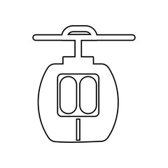 Poster - ski cable lift icon for ski and winter sports icon. element of winter for mobile concept and web app