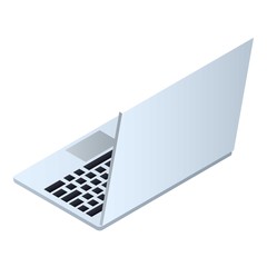 Poster - New laptop icon. Isometric of new laptop vector icon for web design isolated on white background