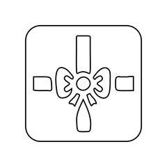 Poster - gift boxes icon. Element of winter for mobile concept and web apps icon. Outline, thin line icon for website design and development, app development