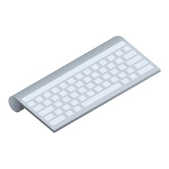 Poster - Pc keyboard icon. Isometric of pc keyboard vector icon for web design isolated on white background