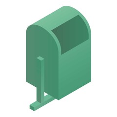 Poster - Garbage bin icon. Isometric of garbage bin vector icon for web design isolated on white background
