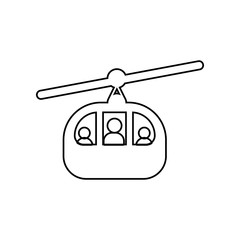 Poster - ski cable lift icon for ski and winter sports icon. element of winter for mobile concept and web app