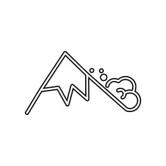 Poster - Mountains Icon. Simple winter elements icon. Element of winter for mobile concept and web apps icon. Outline, thin line icon for website design and development, app development