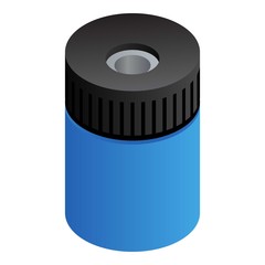 Poster - Cylinder box sharpener icon. Isometric of cylinder box sharpener vector icon for web design isolated on white background