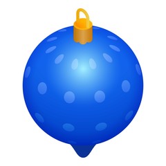 Poster - Blue ball tree toy icon. Isometric of blue ball tree toy vector icon for web design isolated on white background