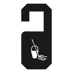 Poster - Cleaning door tag icon. Simple illustration of cleaning door tag vector icon for web design isolated on white background
