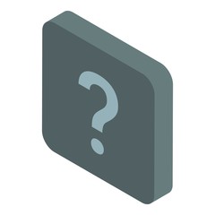 Poster - Chat question sign icon. Isometric of chat question sign vector icon for web design isolated on white background