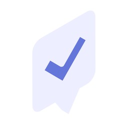 Poster - Check sign chat icon. Isometric of check sign chat vector icon for web design isolated on white background