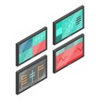 © ylivdesign - Surgical live monitor icon. Isometric of surgical live monitor vector icon for web design isolated on white background
