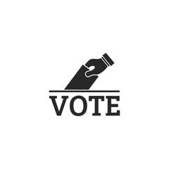 Poster - election vote icon symbol vector on white background. vote symbol logo design inspiration