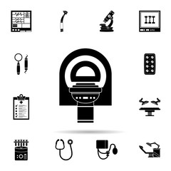 Poster - magnetic resonance, scan, healthcare, machine icon. Universal set of medical instruments for website design and development, app development