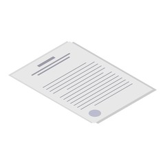 Poster - Manager papers icon. Isometric of manager papers vector icon for web design isolated on white background