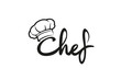 Creative Chef Hat Symbol Text Font Letter logo Vector Design Illustration