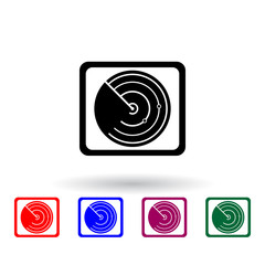 Poster - radar multi color icon. Elements of army & war set. Simple icon for websites, web design, mobile app, info graphics