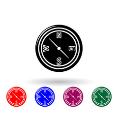 Poster - compass multi color icon. Elements of army & war set. Simple icon for websites, web design, mobile app, info graphics