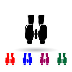 Poster - binoculars multi color icon. Elements of army & war set. Simple icon for websites, web design, mobile app, info graphics