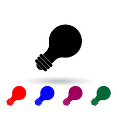 Poster - bulb multi color icon. Elements of art and painting set. Simple icon for websites, web design, mobile app, info graphics