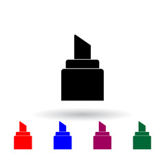 Poster - felt-tip pen multi color icon. Elements of art and painting set. Simple icon for websites, web design, mobile app, info graphics