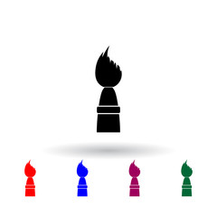 Poster - tassel multi color icon. Elements of art and painting set. Simple icon for websites, web design, mobile app, info graphics